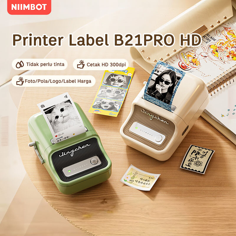 

NIIMBOT B21PRO Printer Label Foto Printer Stiker Dua Warna Portabel denganKoneksi Bluetooth Nirkabel