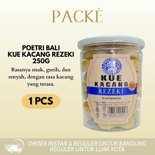 

Poetri Bali Kue Kacang Rezeki Kemasan 250g / Kue Kacang Original