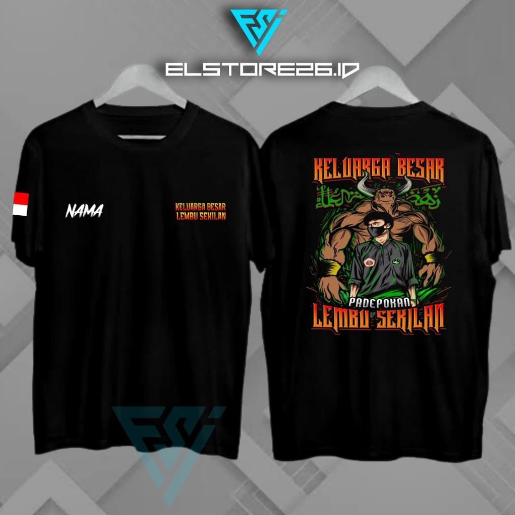 TSHIRT DISTRO | KAOS KELUARGA BESAR PADEPOKAN LEMBU SEKILAN | BISA TAMBAH NAMA, LOGO, GAMBAR SENDIRI