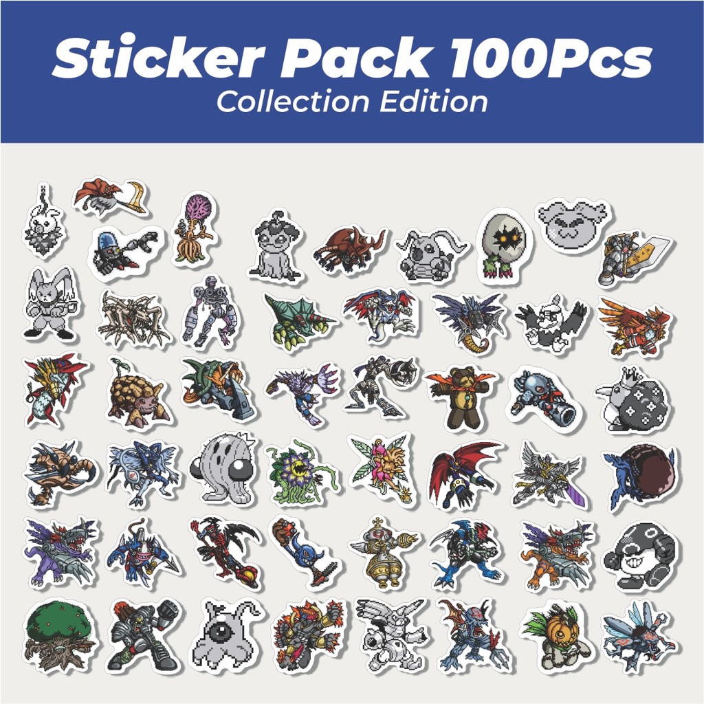 

Hot Stiker Pixel Digimon V72 Lucu Anti Air Stikers Berperekat Waterproof Sticker Decal Buat Motor Helm Buku Journal Koper Casing HP Laptop Botol Minum