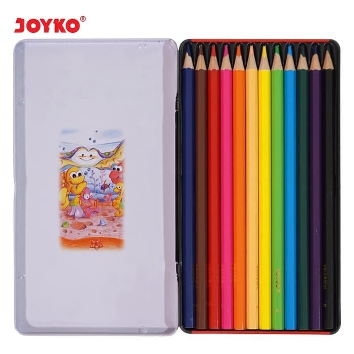

TERLARIS! Joyko CP-12TC Color Pencil Pensil 12 Warna Klasik Kaleng Tin Case - pensil warna