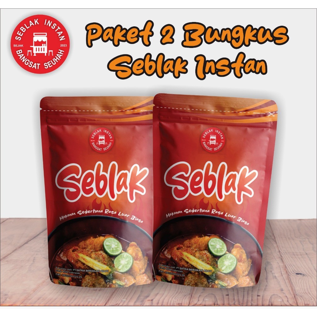 

SEBLAK INSTAN PREMIUM BANGSATRIA (Paket 2 bks) Organik Pedas Alami