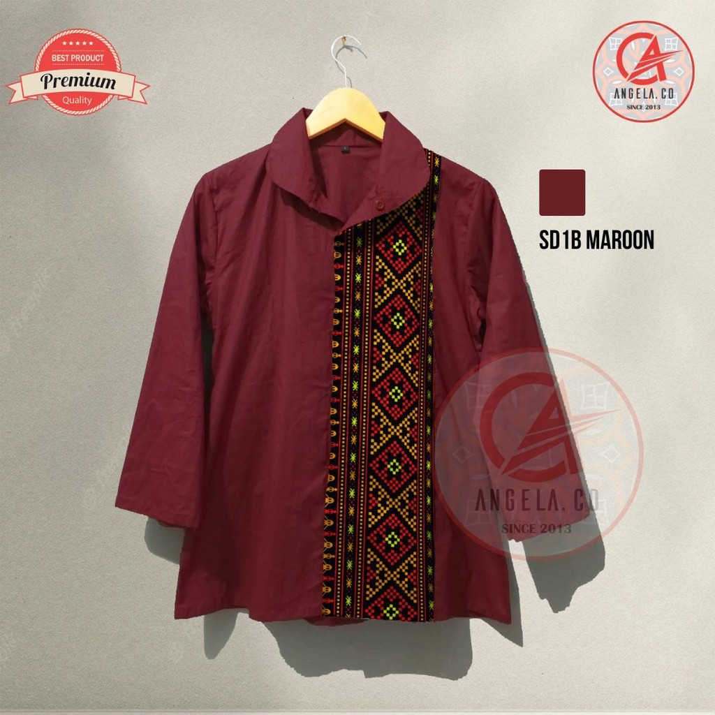 Blouse Batik Batak Wanita | Kemeja Batik Etnik Wanita Motif Ulos Sadum SD1