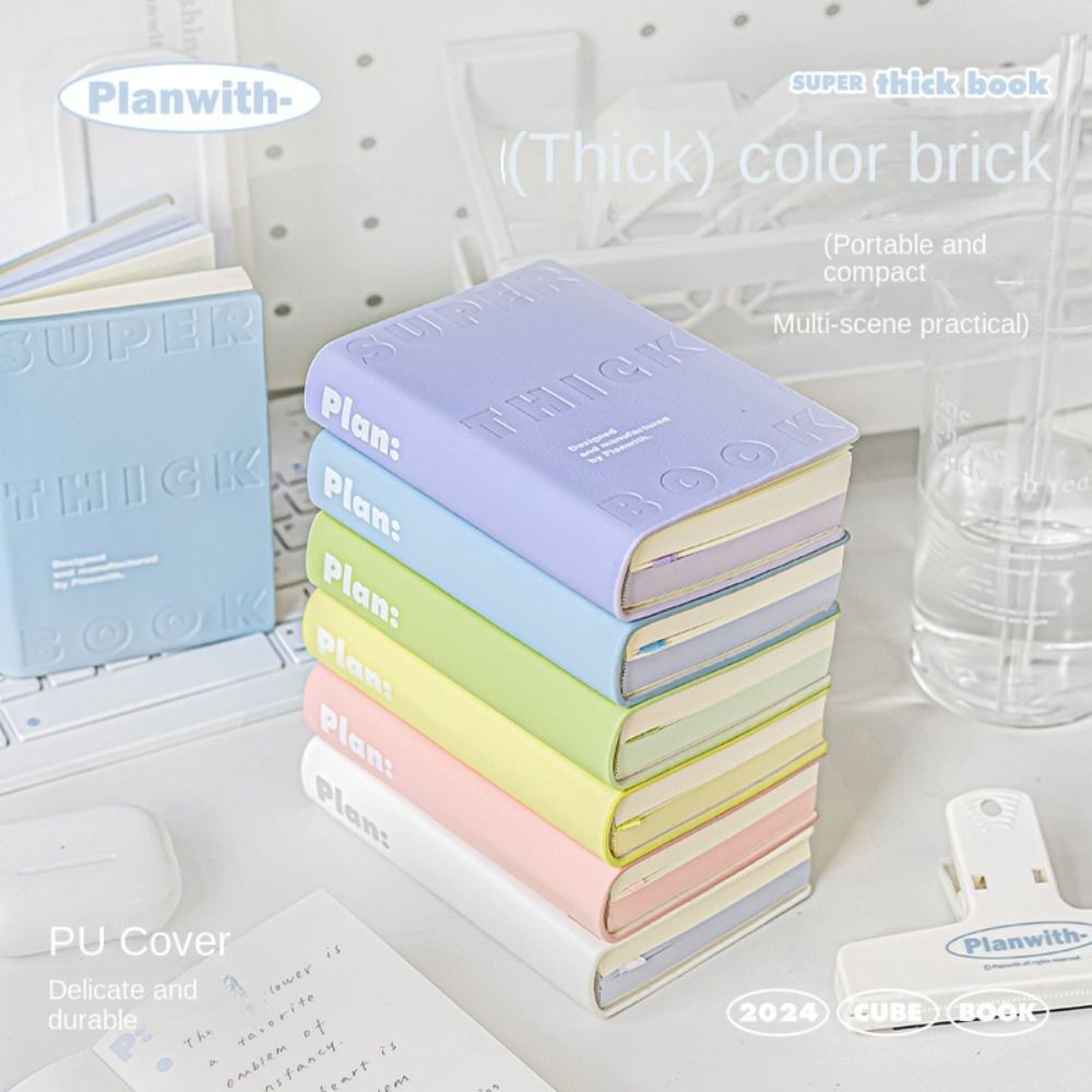 

Creative Waterproof Cover Leather Notebook Minimalist Square Pocket Notebook Elegant Personalized Planner Notepad Students