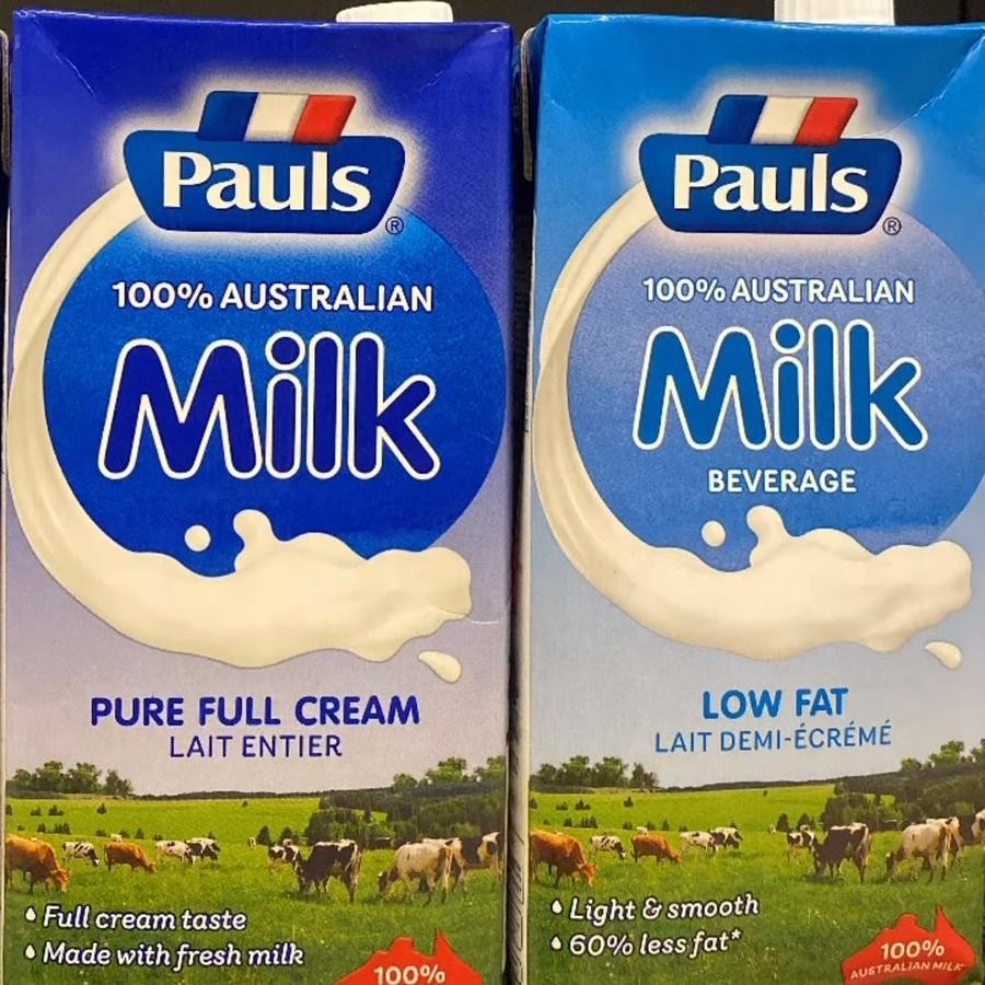 

Pauls 100% Australian Milk Susu UHT Rasa FULL CREAM / LOWFAT 1000ml 1 liter
