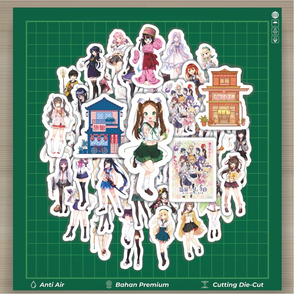 

HOT 50 PCS STIKER Stiker Anime Series Onsen Musume Karakter Mix Stiker Fashion Cars Decal Dingin Kartu Album Custom Vinyl Anti Air- Sticker Aesthetic Buku Journal Koper Casing HP Tablet Laptop Helm Motor Botol Minum