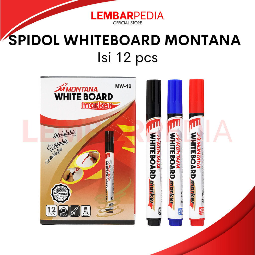 

SPIDOL MONTANA MW-12 WHITE BOARD PER BOX ISI 12PCS