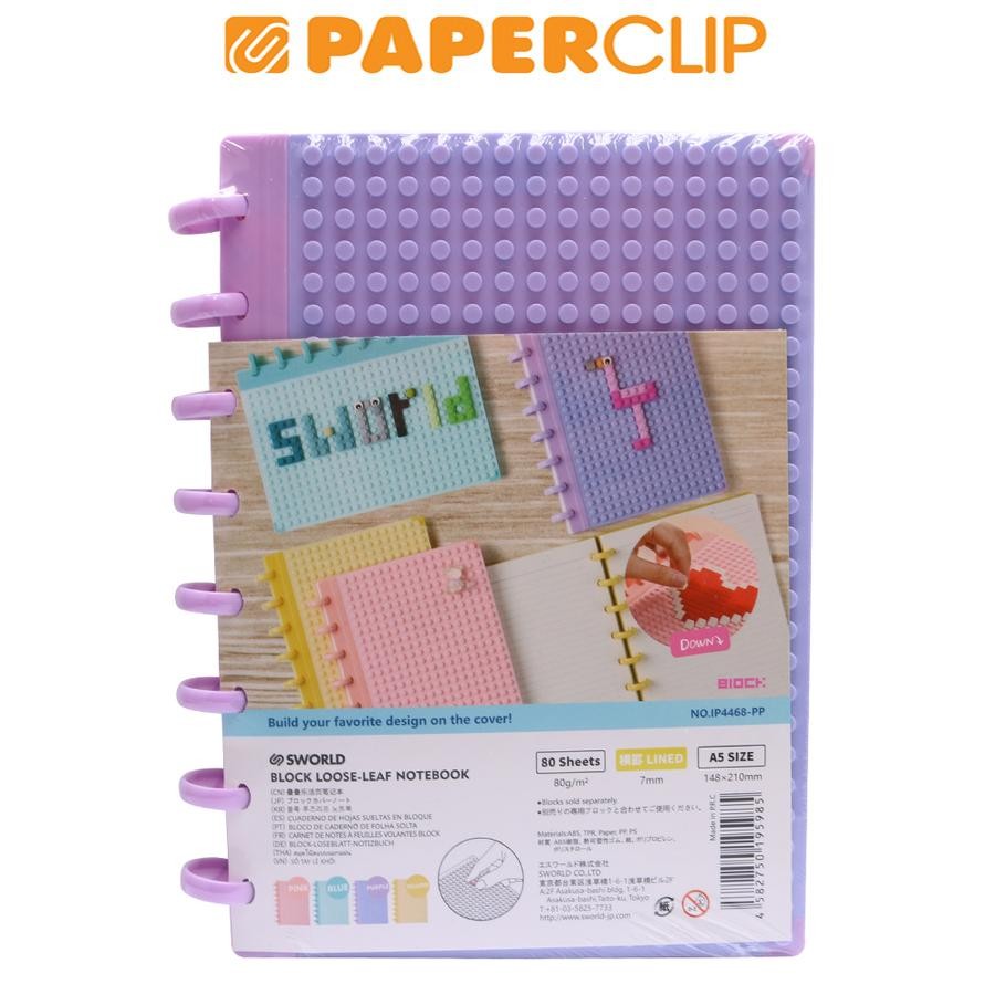 

NOTEBOOK A5 DIY BLOCK SWORLD IP4468 PURPLE
