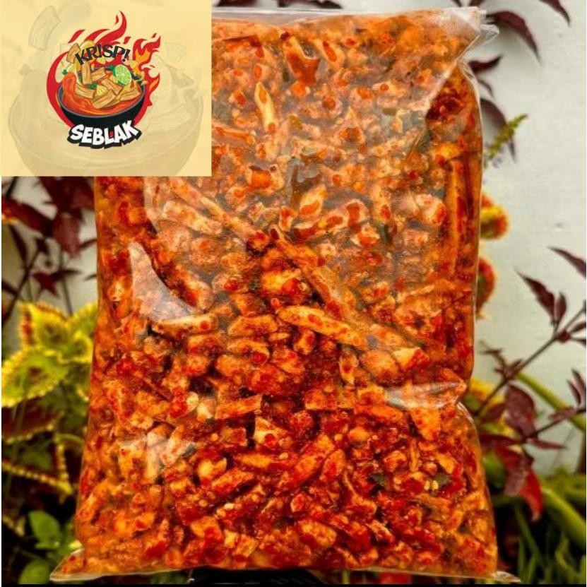 

Seblak krispi basreng pedas daun jeruk 1kg Murah Meriah Seblak