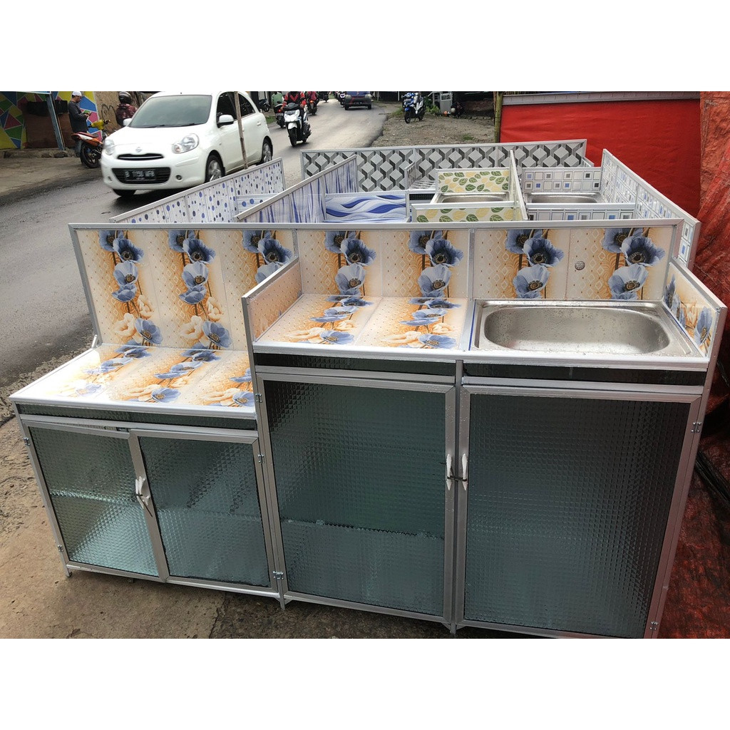 Rak Kompor Wastafel 4 Pintu Alumunium