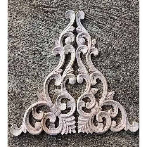 Ukir Sudut 30 x 15cm Dekorasi Ornamen Tempel Pintu Kusen Lemari - IRK