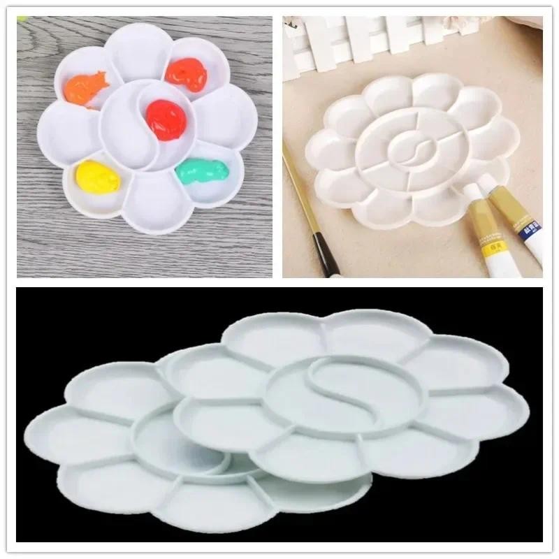 

4Size Palette Art Alternatives Paint Tray Artist Watercolor Plastic Palette Supply White Watercolor Palette Pigment Tray Palette