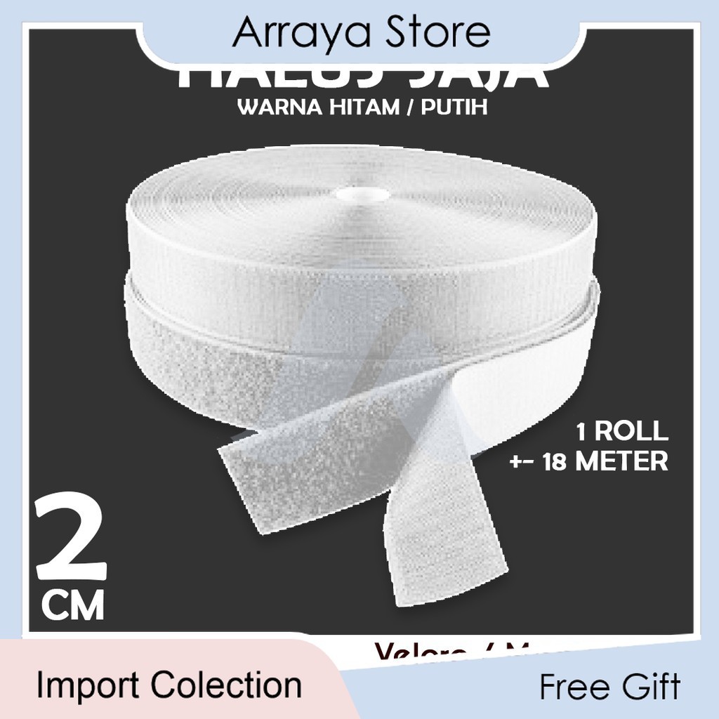

Perekat Velcro Halus Ukuran 2 CM Magic Tape Kretekan 18 METER 【Arraya Shop】