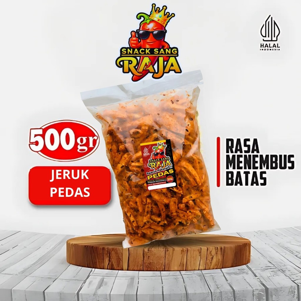

Snack Sang RAJA - Basreng Pedas Daun Jeruk 500gr Baso Goreng Stik