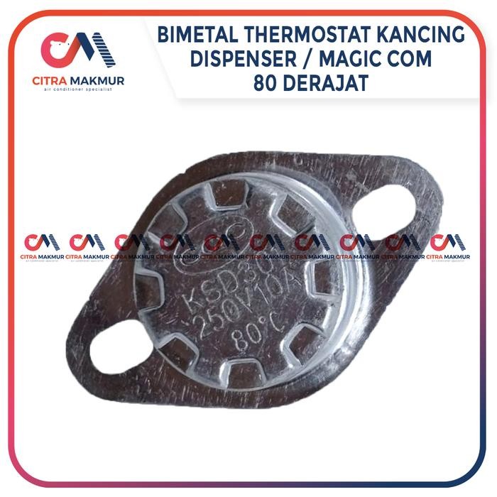 Thermostat Dispenser Magic Com Jar Rinnai 80 Derajat Yong Ma Sanken Bimetal  Sensor Suhu Thermo Disc