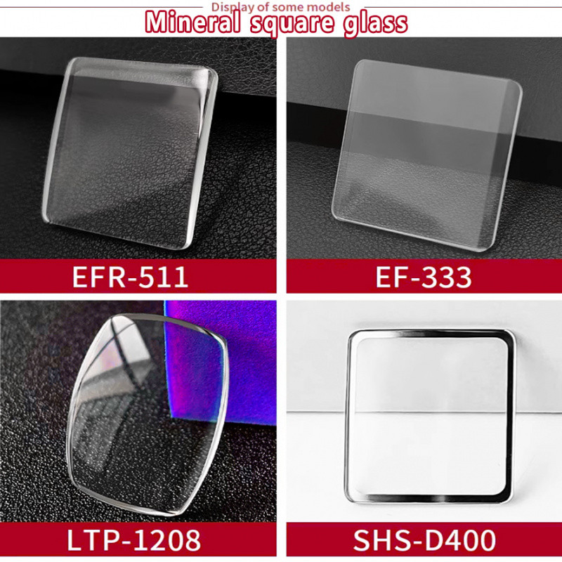 Square Wat   Crystal Square Mineral Glass Model For Casio LTP-1208 SHS-D400 EF-333 EFR-511 EDIFICE W