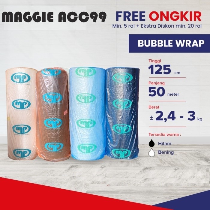 

Bubble Wrap Premium Ukuran 30 cm / 40 cm / 60 cm / 125 cm x 50 M / Babel Wrap pack