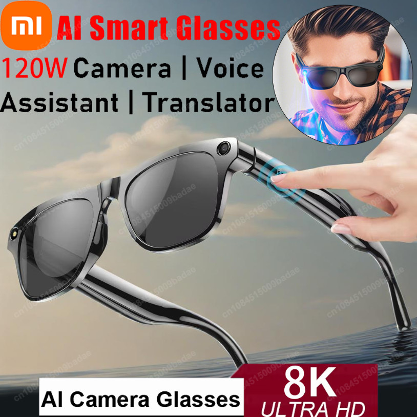 Xiaomi AI 8K Smart Glasses 120MP Camera Waterproof Bluetooth Call Playing Music Smart Glasses Identi