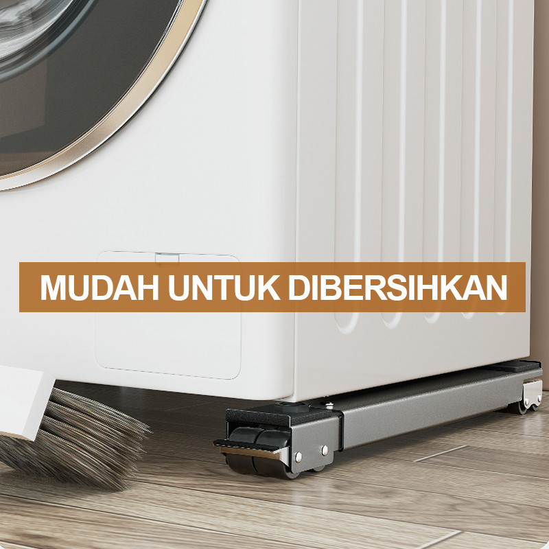 2Pcs Roda Lemari Portable Roda Kulkas / Tatakan Kulkas /Tatakan Mesin Cuci / Kaki Kulkas 2 Pintu