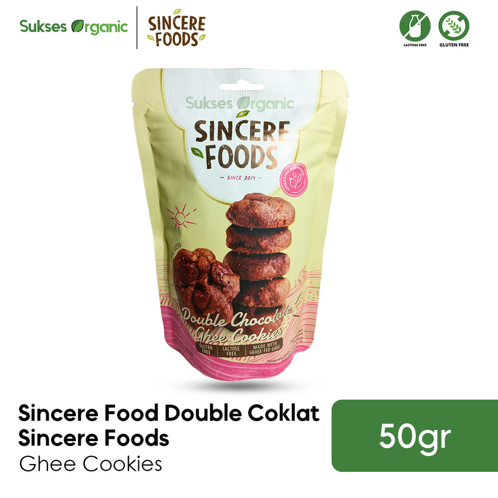 

DOUBLE CHOCOLATE Ghee Cookies Lactose Gluten Free SINCERE FOODS
