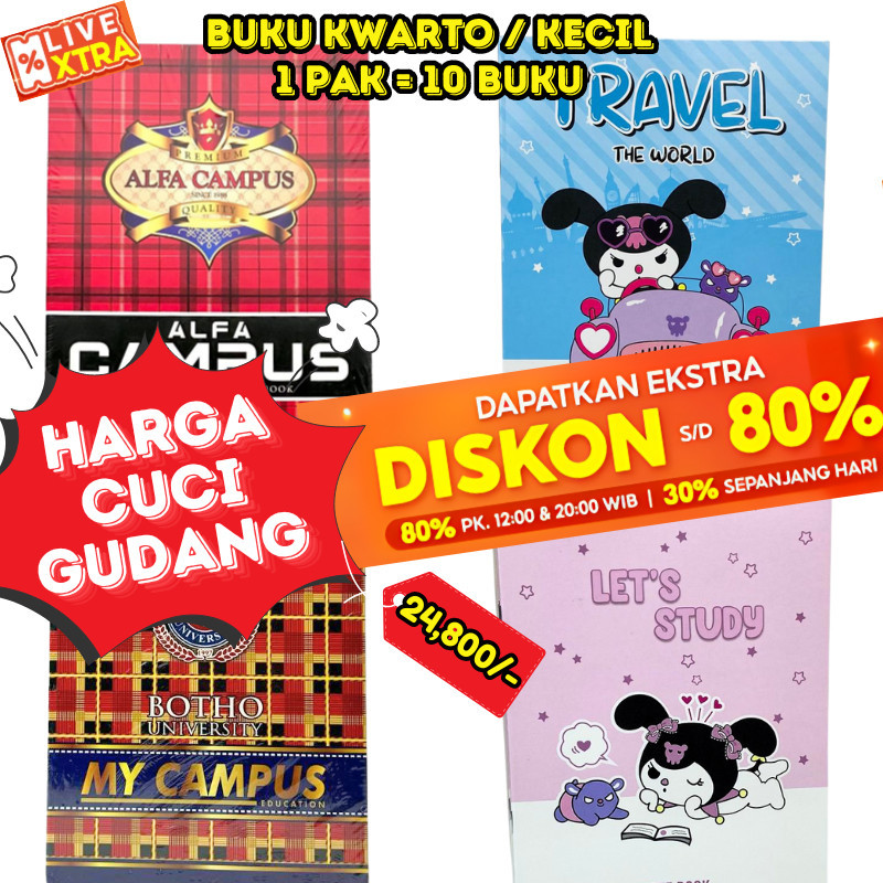 

FBI Buku Tulis Kecil 38 Lembar CAMPUS Isi 10 Buku/Buku Tulis X-Book Kwarto/Buku Sekolah Bergaris