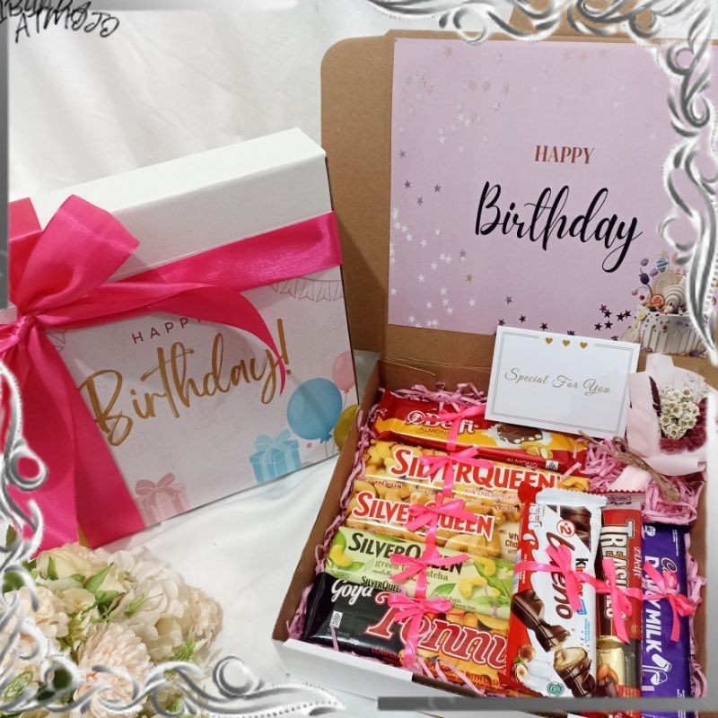 

Hampers/ Snack Box/ Kado Ulang Tahun/Valentine/Anniversary / Hadiah/ Gift / Box / Untuk Pacar / Coklat/Lebaran /Cemilan/anak/kado ulang tahun cewek / gift wisuda /hampers Coklat