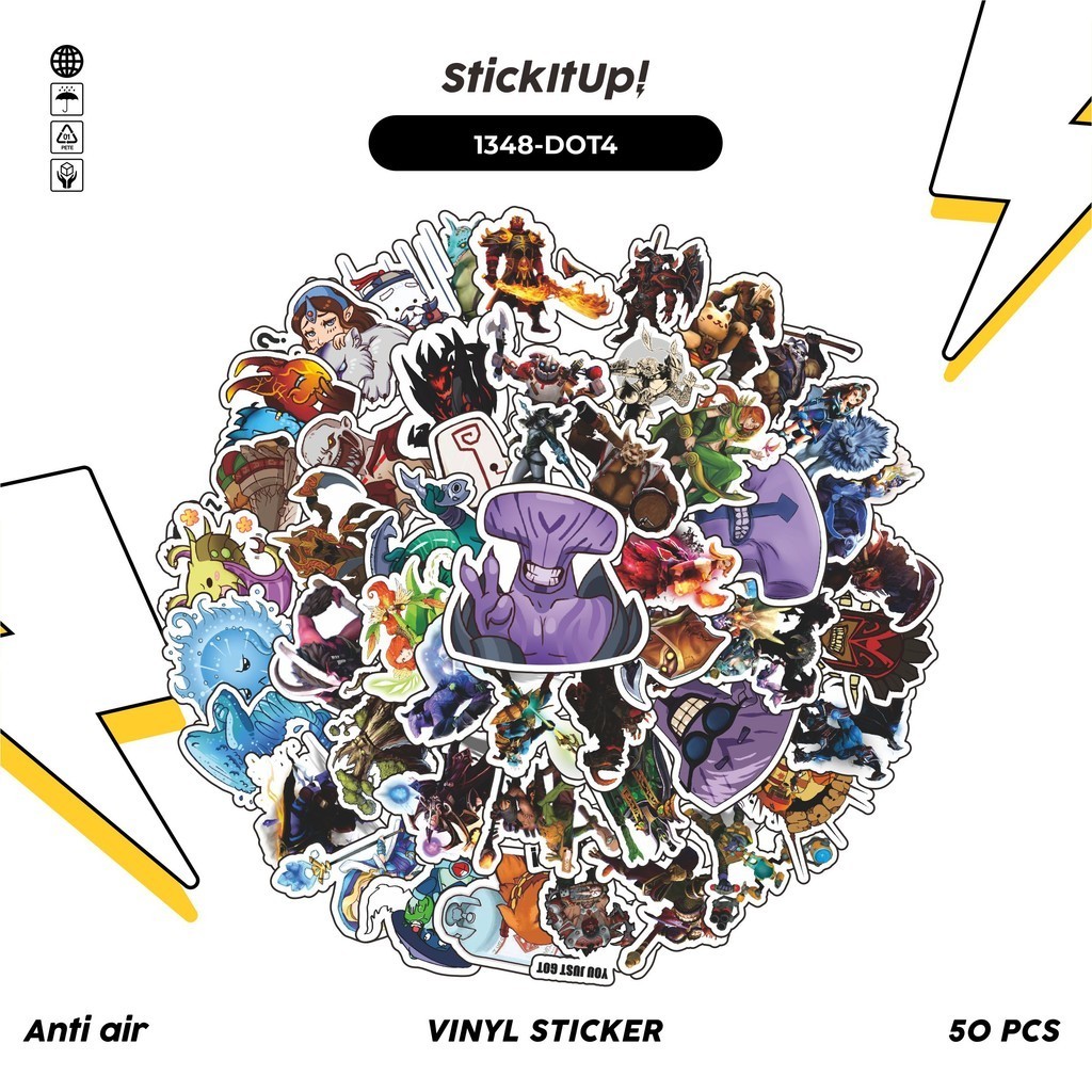 

COD✨ 100 Pcs Stiker Pack Defend Of The Ancient - DOTA Series 4 Lucu Aesthetic Vynil Waterproof untuk Freebies Sticker Buku Journal Casing HP Laptop