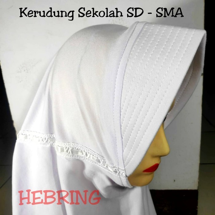 Kerudung Sekolah SMP SMA/Kerudung instant/jilbab sekolah/hijab sekolah - Putih