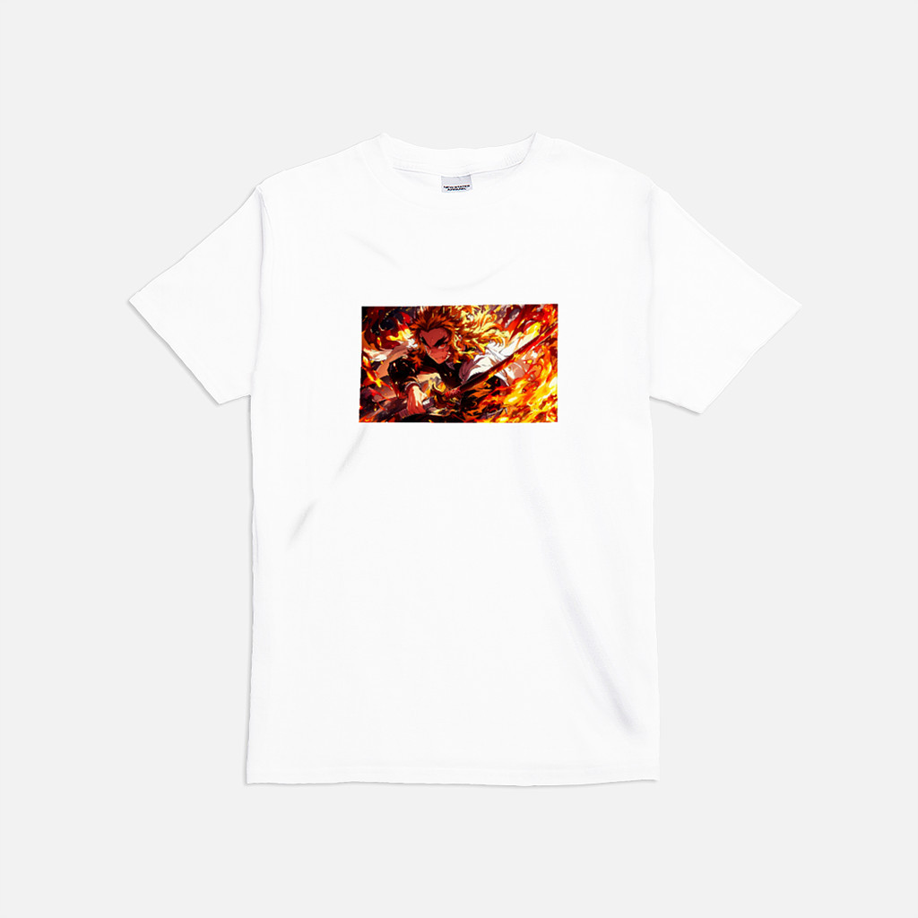 Cotton T-Shirt Demon Slayer - Rengoku 001