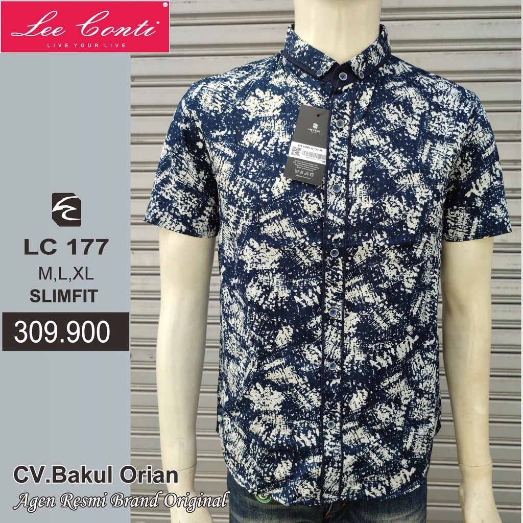 Promo Kemeja Pria Baju Cowok Lee Conti Original -  LC 177
