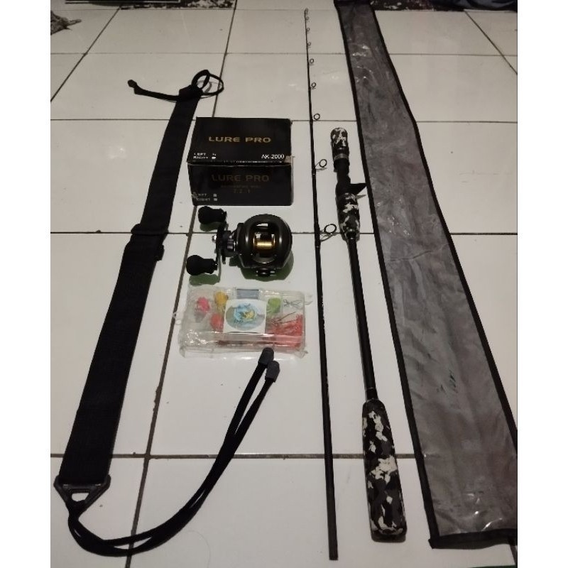 Joran Bc Kenzi 1 Set Paket Lengkap Bonus Umpan 1Kotak + Sabuk Joran Premium