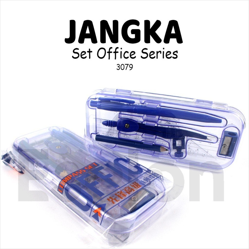 

[ES.JKT] Jangka + penggaris +pulpen 307 9 / 1set Jangka isi 8 pcs