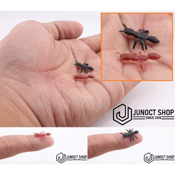 Mainan Semut Ant Mirip Asli Maket Binatang Hewan Merah Hitam Animal Figuran Miniatur Toy 1:1