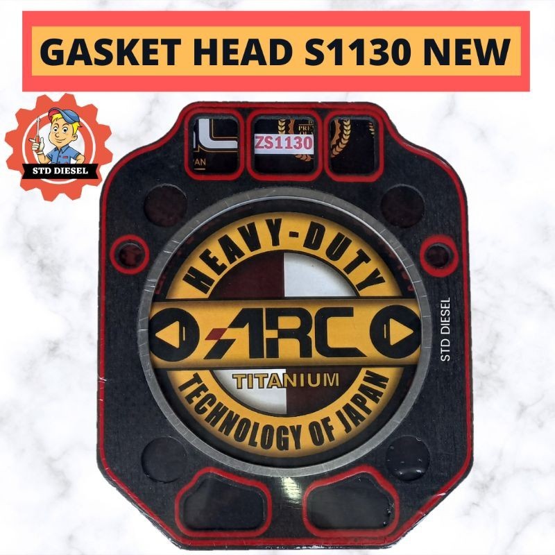 GASKET HEAD S1130 TL1130 1130 KOTAK LUBANG 4 HOLE CF1130 ZD1130 MERK ARC