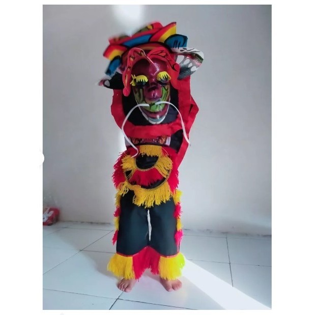 Stelan reog ponorogo asli besar 
 | Baju reog full embong + barongan Caplokan spon mainan anak kemul