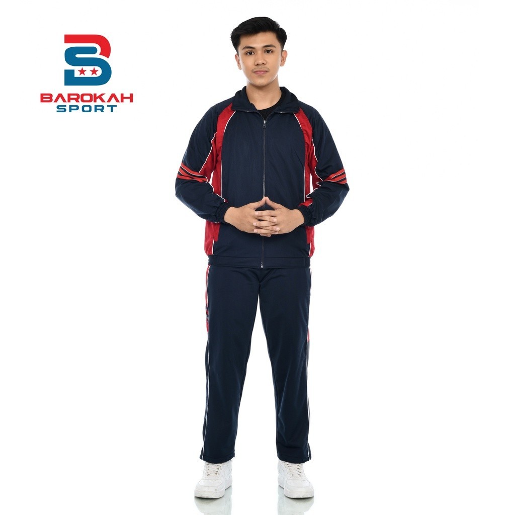 Setelan olahraga pria wanita unisex seragam olahraga setelan jaket celana olahraga jaket sport outdo