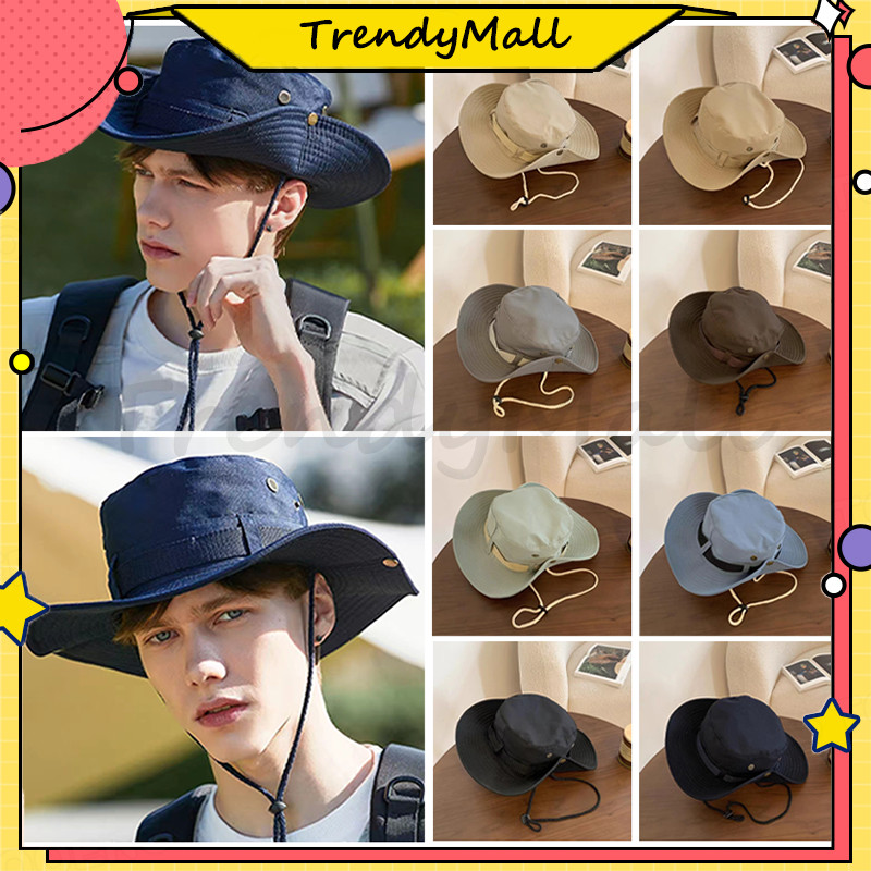 Topi Pria Rimba /Topi Rimba Polos Tali /topi rimba pria-wanita kekinian/Topi Hutan