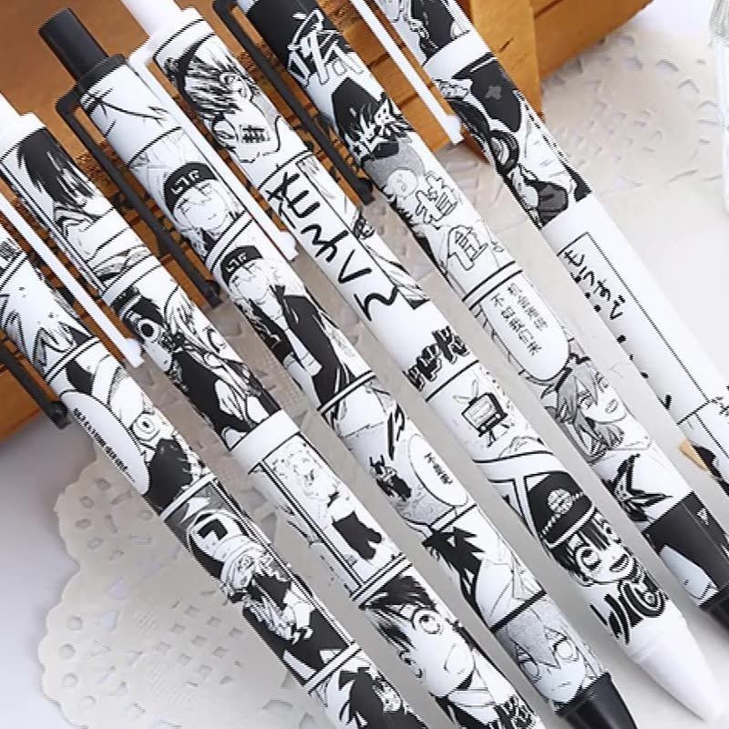 

6 Piece Cute Gel Pen Creative Cartoon Press Stationery Kawaii Funny Pens