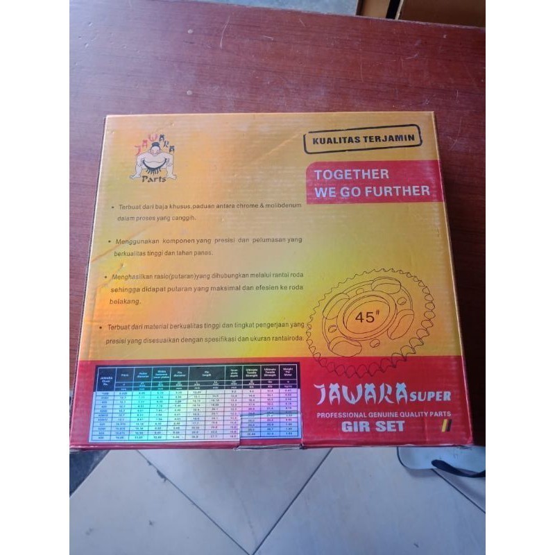 [ DELSER MOTOR ] TERLARIS GIR PAKET LENGKAP DENGAN RANTAI STANDAR GEAR SET SATRIA FU 150 KUALITAS BA