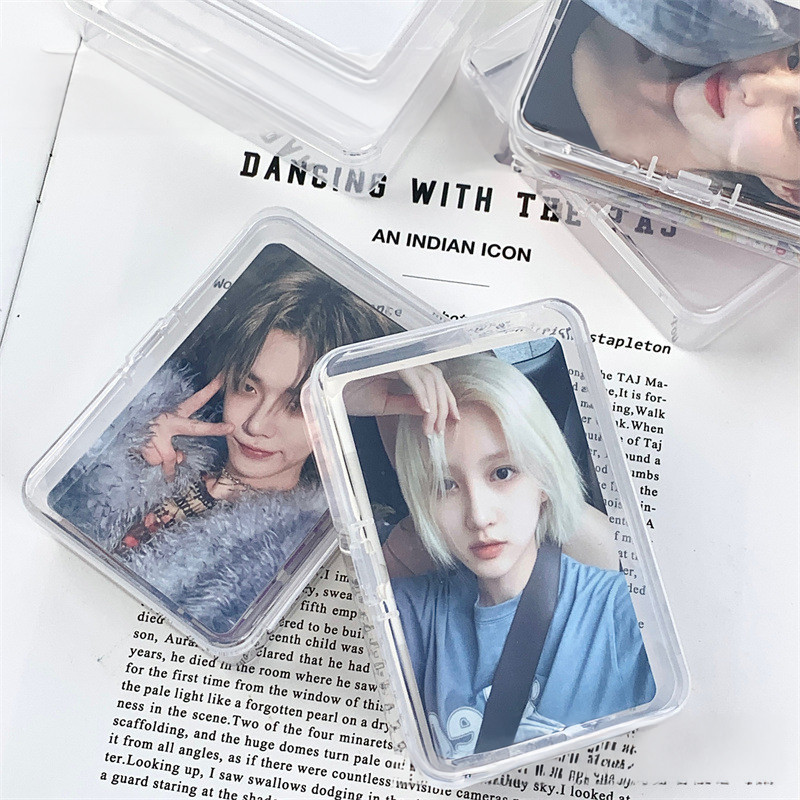 

Transparent Kpop Photocard Storage Box Picture Frame Photo Cards Storage Boxes Idol Card Collect Cases Organizer Supplies