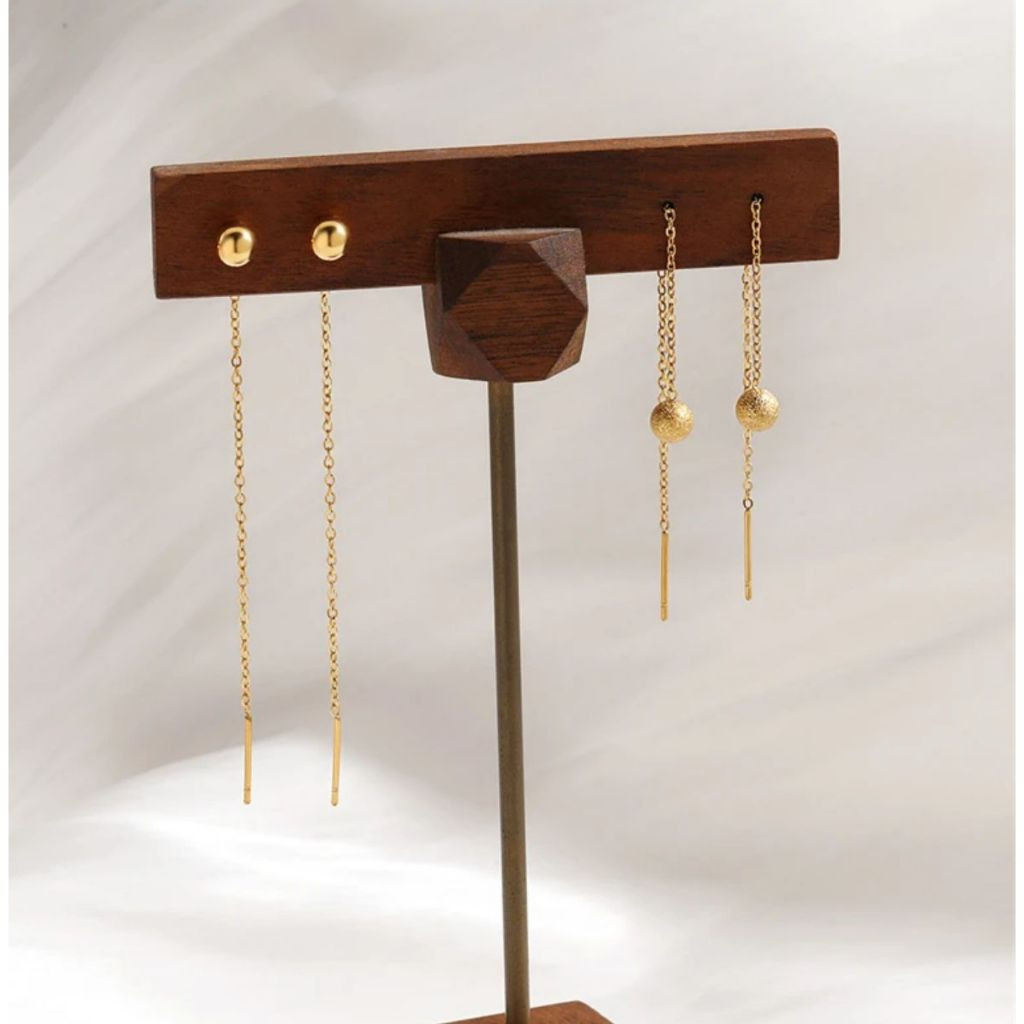 Anting titanium bulat polos&pasir  terbaru