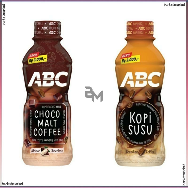 

Abc Kopi Aneka Varian 200ml cair botol kopi susu choco malt coffee