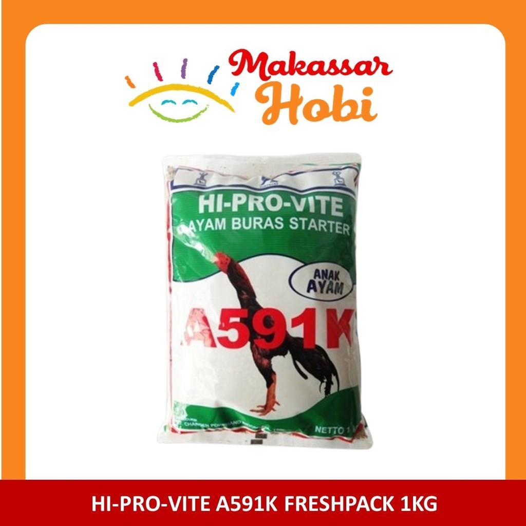 Pakan Ayam Bangkok A591K Hi-Pro-Vite A 591 K 591K Hobi Aduan 1kg 1 kg