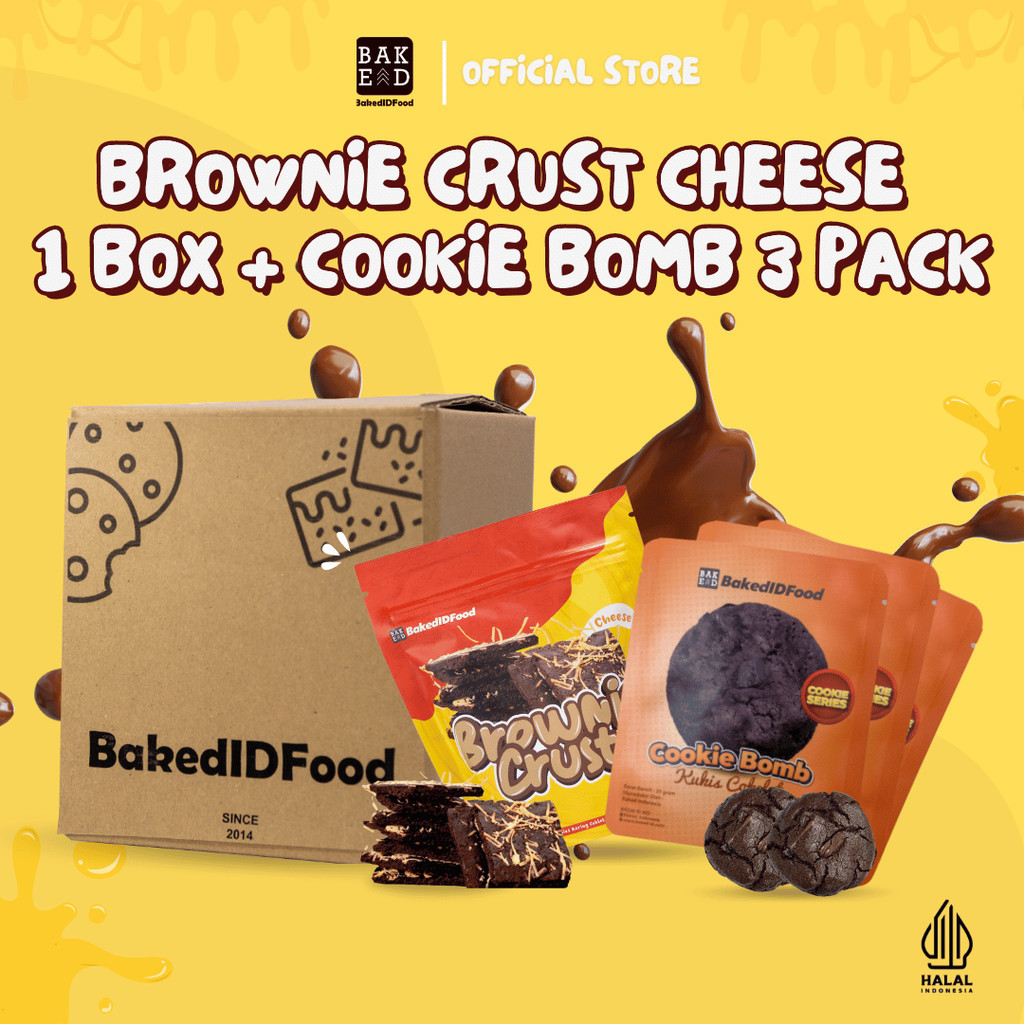 

Brownie Crust Cheese 1 Box + Cookie Bomb 3 Pack
