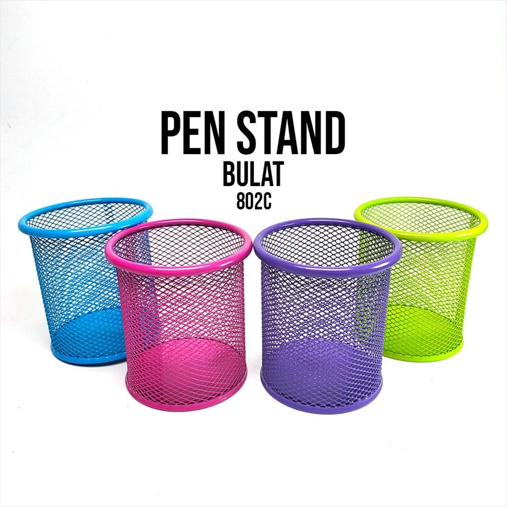 

[MaxMart] Pen Stand keranjang 802 /pen holder/ tempat alat tulis warna-warni Random