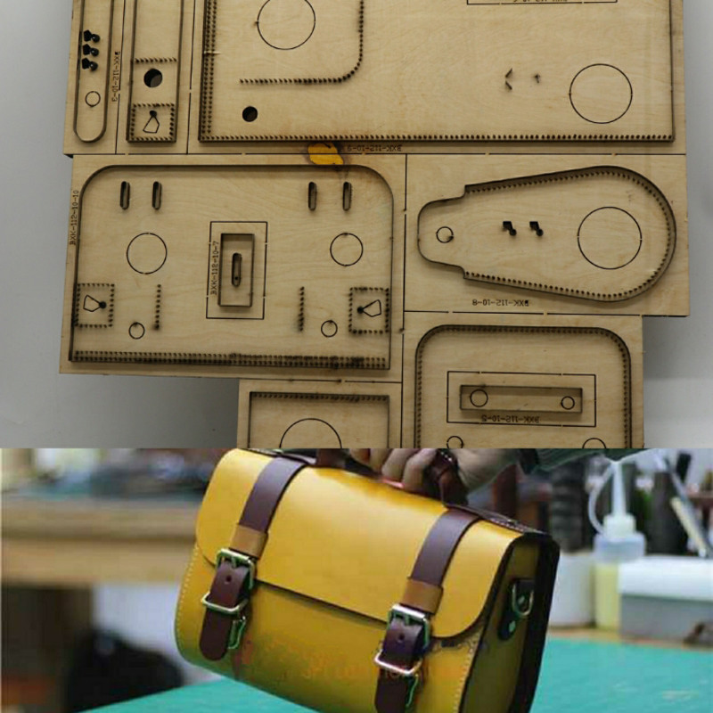 

DIY leather craft small handbag knife mould cutting dies hand punch tool pattern 25x18x10.5cm