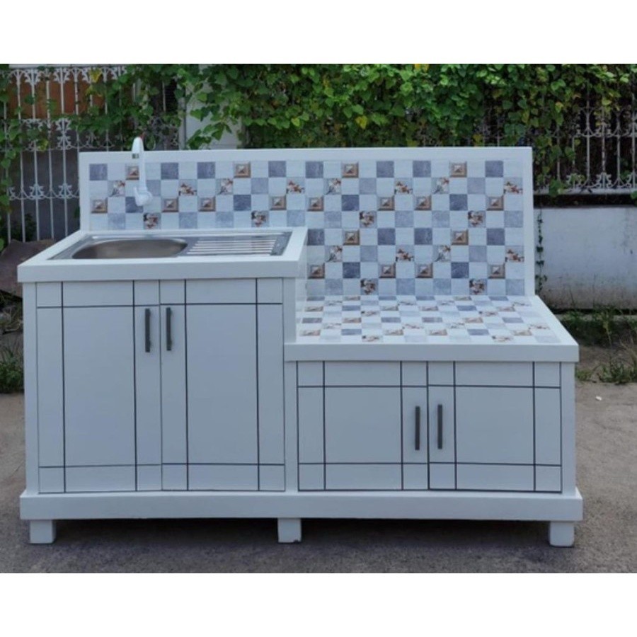 Rak Kompor / Rak Wastafel 4 Pintu Body Putih