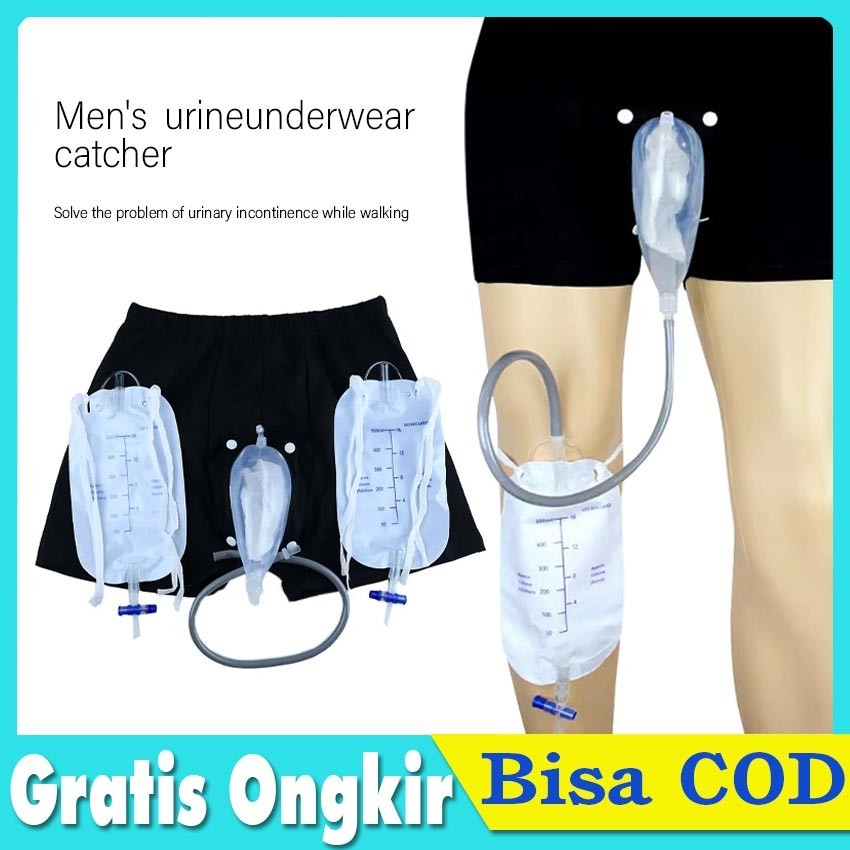 Alat Bantu Kencing Urinal Bag Pee Holder dengan tas urinoir untuk Silikon Berdiri Berjalan Urinoir T