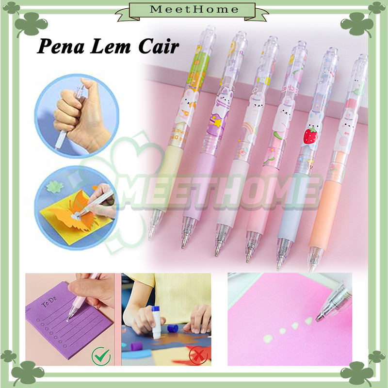 

Pena Lem Cair Warna Kertas/Dotted Glue Bolpoin/Pena Lem Pulpen Mekanik Ballpoint Motif Kartun