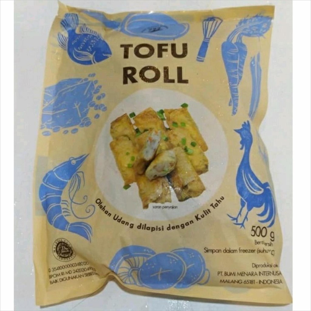 

BIG TOFU ROLL 500GR - 777 OLAHAN UDANG DILAPISI KULIT TAHU